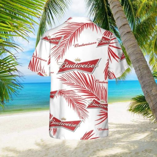 Beer Budweiser Hawaiian Shirt,Aloha Shirt,Palm Leaves Pattern All Over Print