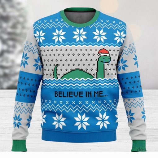 Believe In Me…Nessie 3D Ugly Christmas Sweater Unisex Christmas Sweater For Men And Women