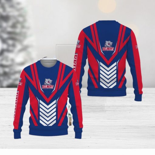 Belmont Bruins American Sports Team Ugly Christmas AOP Sweater