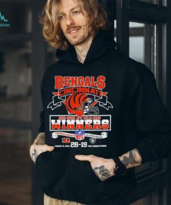 Bengals Cincinnati 2021 2022 AFC Wild Card Winners Cincinnati Bengals 26 19 Las Vegas Raiders Shirt