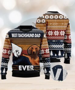 Best Dachshund Dad Ever Ugly Christmas 3D Sweater Gift For Men And Women