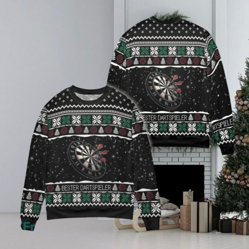 Bester Dartspieler Christmas Christmas Ugly Sweater 3D