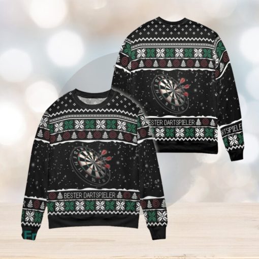 Bester Dartspieler Christmas Christmas Ugly Sweater 3D