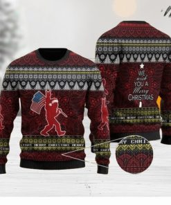 Bigfoot And Mandala Pattern Ugly Christmas Sweater For Men & Women