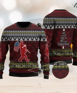 Bigfoot And Mandala Pattern Ugly Christmas Sweater For Men & Women