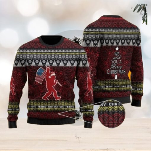 Bigfoot And Mandala Pattern Ugly Christmas Sweater For Men & Women