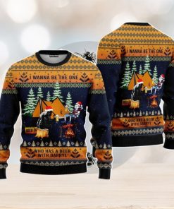 Bigfoot Camping Christmas Unisex Ugly Sweater