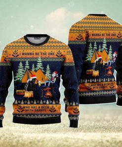 Bigfoot Camping Christmas Unisex Ugly Sweater