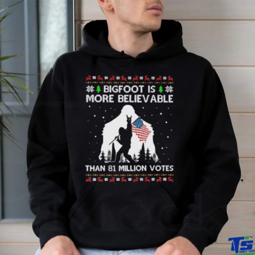 Bigfoot Is More Believable than 81 million votes christmas shirt