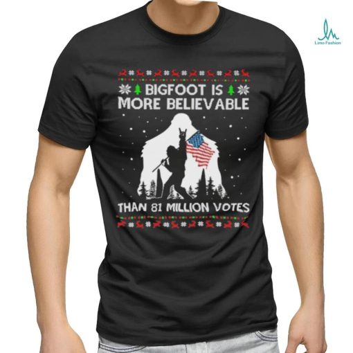 Bigfoot Is More Believable than 81 million votes christmas shirt