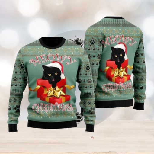 Black Cat Gift Ugly Christmas Sweater Funny Gift For Men And Women Family Holidays