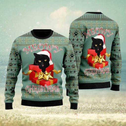 Black Cat Gift Ugly Christmas Sweater Funny Gift For Men And Women Family Holidays