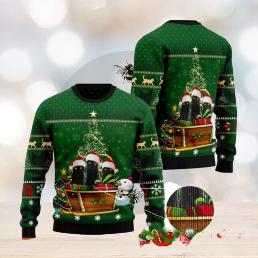 Black Cat Group Xmas Ugly Christmas Sweater Funny Gift For Men And Women Family Holidays