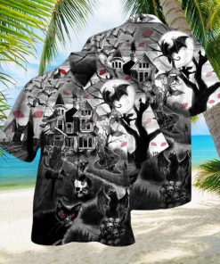 Black Cat Halloween Hawaiian Shirt