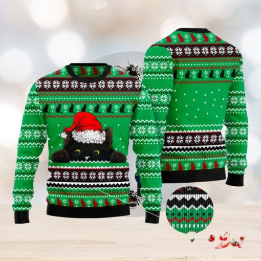 Black Cat Hide Ugly Christmas Sweater Funny Gift For Men And Women Family Holidays