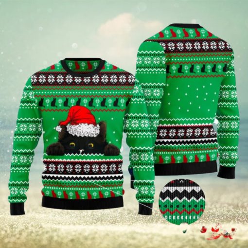 Black Cat Hide Ugly Christmas Sweater Funny Gift For Men And Women Family Holidays