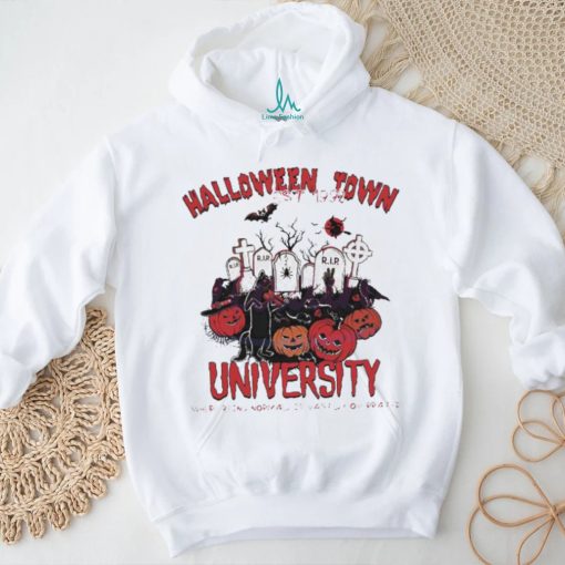 Black Cat Playing Guitar in Halloween Town University Where Being normal Is Vastly Overrated shirt