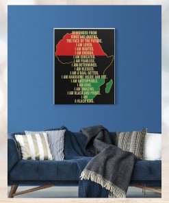 Black King, Affirmations Boys, Self Care Gift Gallery Wrapped Canvas Prints