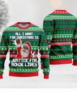 Black Santa Christmas Unisex Ugly Sweater