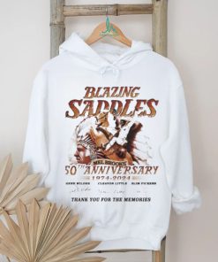 Blazing Saddles Mel Brooks’ 50th Anniversary 1974 – 2024 Thank You For The Memories Signatures T shirt