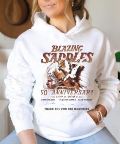Blazing Saddles Mel Brooks’ 50th Anniversary 1974 – 2024 Thank You For The Memories Signatures T shirt