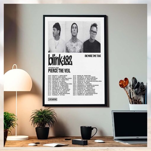 Blink 182 One More Time Tour 2024 List Home Decor Poster Canvas