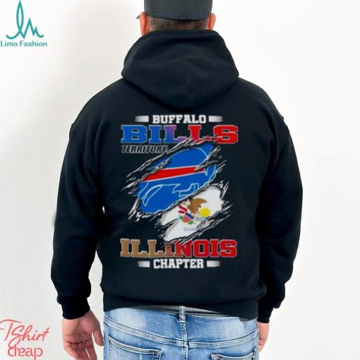 Blood Inside Buffalo Bills Territory Illinois Chapter T Shirt