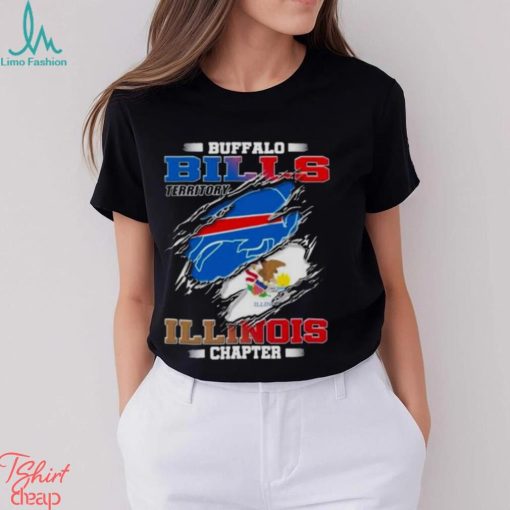 Blood Inside Buffalo Bills Territory Illinois Chapter T Shirt