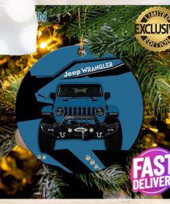 Blue Jeep Ceramic Christmas Decorations Ornament