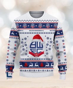 Bolton Wanderers Floral Efl Logo Team Ugly Christmas Sweater For Fans Gift Unisex Sweatshirt