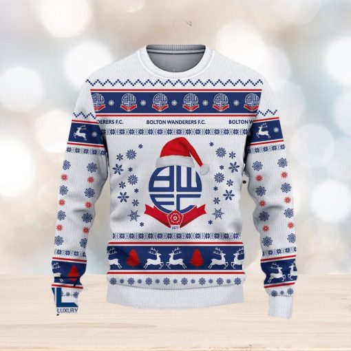 Bolton Wanderers Floral Efl Logo Team Ugly Christmas Sweater For Fans Gift Unisex Sweatshirt