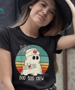 Boo Boo Crew Nurse Funny Ghost Women Halloween Costume Nurse T Shirt