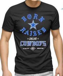 Official Born x raised Cowboys sign painter rocker t shirt