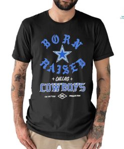Born x raised Cowboys sign painter rocker shirt