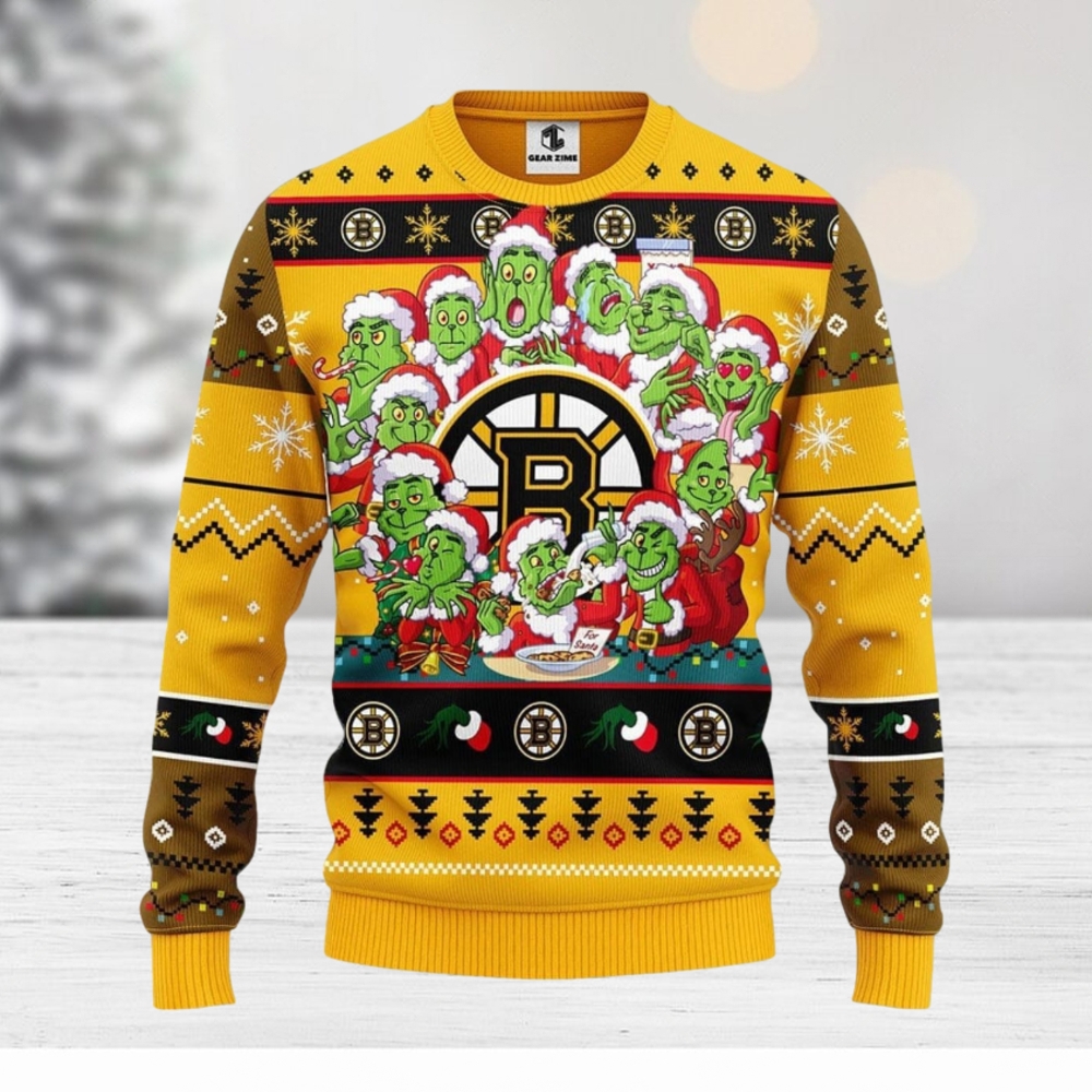 Boston Bruins Grinch and Scooby-doo Christmas Ugly Sweater Cute Christmas  Gift Ideas