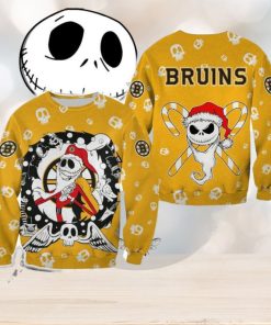 Boston Bruins Christmas Jack Skellington Trend Christmas Ugly Sweater Halloween For Men And Women