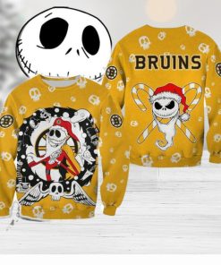 Boston Bruins Christmas Jack Skellington Trend Christmas Ugly Sweater Halloween For Men And Women