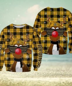 Boston Bruins Christmas Reindeer Sunglasses Gift New 3D Sweater For Fans Gift Christmas