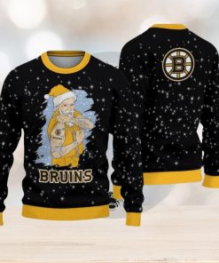 Boston Bruins Christmas Santa Claus Tattoo Limited Edition Ugly Sweater