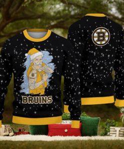 Boston Bruins Christmas Santa Claus Tattoo Limited Edition Ugly Sweater