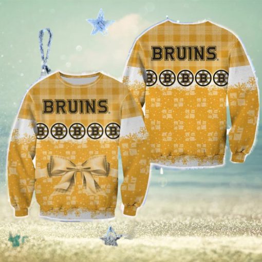 Boston Bruins Christmas Snowman Celebrate Sweater Best For Men And Women Gift