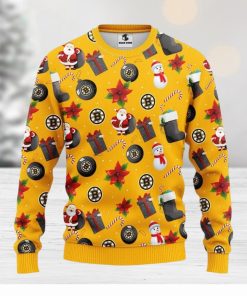 Boston Bruins Santa Claus Snowman Xmas Ugly Christmas Sweater Best Christmas Gift Ideas