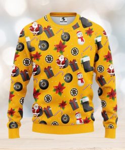 Boston Bruins Santa Claus Snowman Xmas Ugly Christmas Sweater Best Christmas Gift Ideas