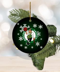 Boston Celtics Merry Christmas Circle Ornament