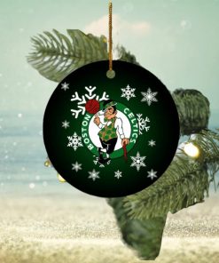 Boston Celtics Merry Christmas Circle Ornament