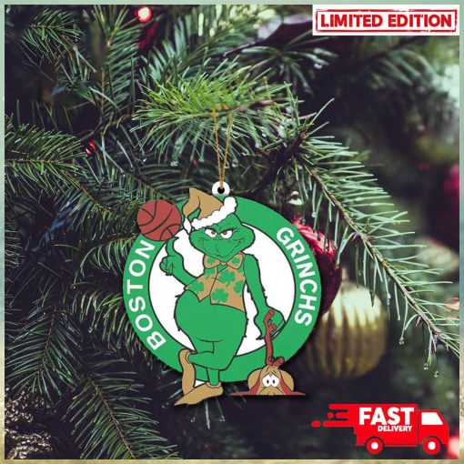 Boston Celtics x Grinch Chirtmas 2023 Gift For Fans NBA Tree Decorations Ornament