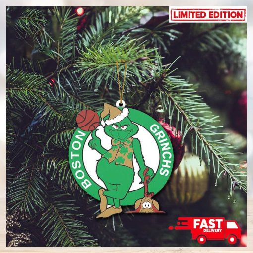 Boston Celtics x Grinch Chirtmas 2023 Gift For Fans NBA Tree Decorations Ornament