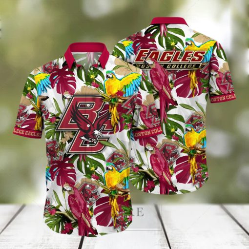 Boston College Eagles NCAA Hawaiian Shirt Sun Showerstime Aloha Shirt