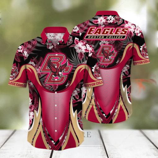 Boston College Eagles NCAA Hawaiian Shirt Sunsets Aloha Shirt