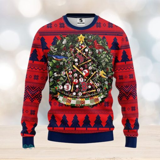 Boston Red Sox Christmas Tree Ugly Sweater